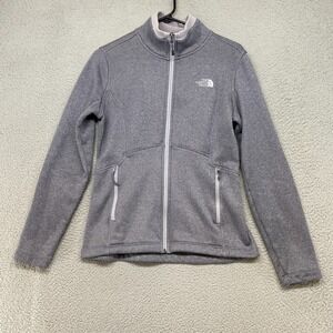 North Face Jacket Womens Small Agave Full Zip Fleece Lined Purple Gray Outdoor